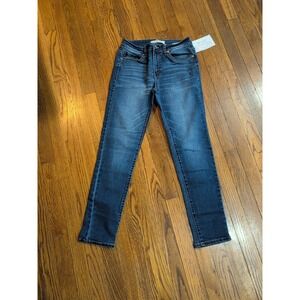 KanCan Womens Mid Rise Skinny Stretch Jeans Sz 5 / 26 Med / Dk Wash Fade Jegging